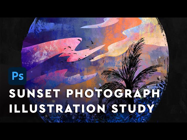 Photoshop Speed Study Tutorial #1 | Sunset Illustration | Tapsiiee