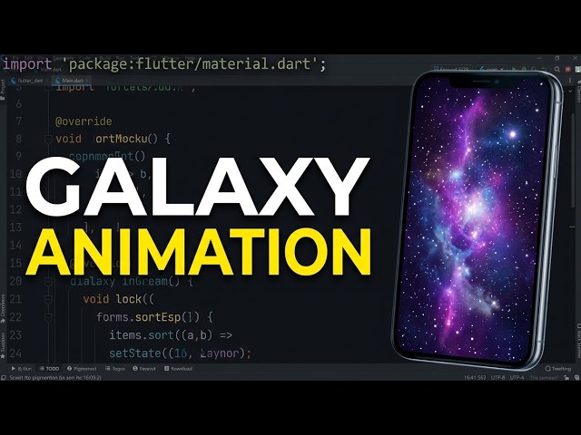 Flutter CustomPainter Galaxy Animation | Thunder, Clouds & Twinkling Stars | No Assets | Flutter UI