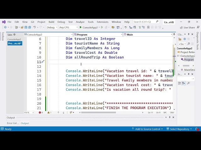 Visual Basic Programming Language  Crash Course