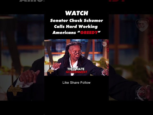 Senator Chuck Schumer Calls Hard Working Americans Greedy