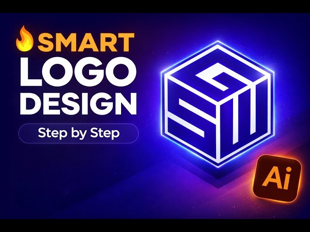 Modern Cube Logo Design in Adobe Illustrator😱🔥