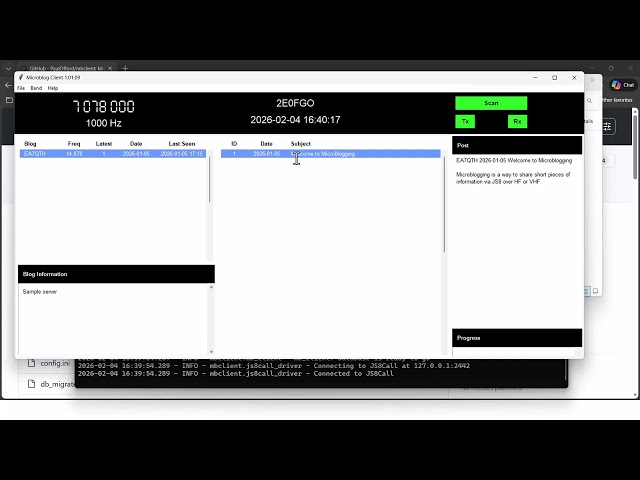 Microblog Client - Installation and quick test of the MbClient app