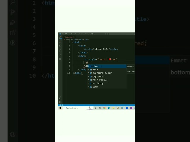 Inline CSS #shorts #short #coding #html #css