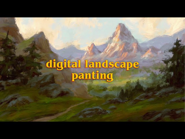 How to paint a mountain landscape in Procreate 🖼️