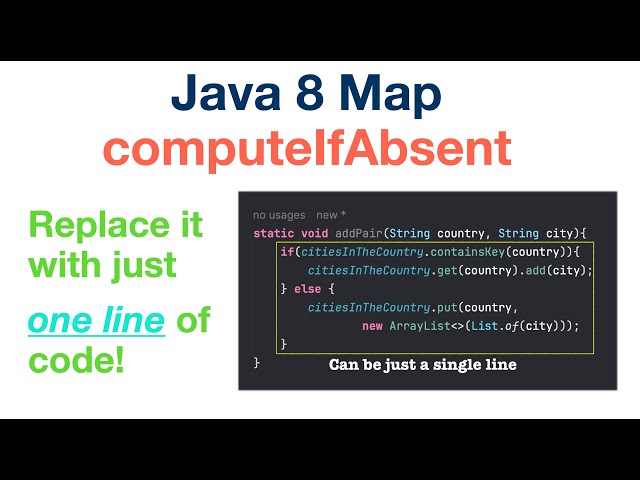 Java 8 | Clean Code | How to use computeIfAbsent method to prepare multi-value HashMap?