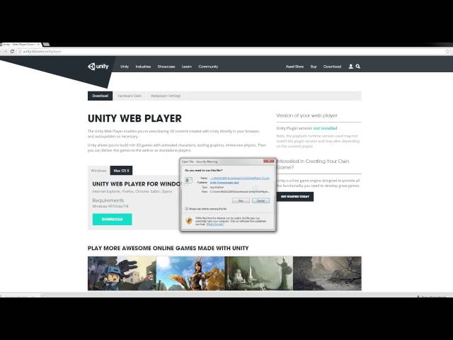 General Unity Web Player Plugin - Installation
