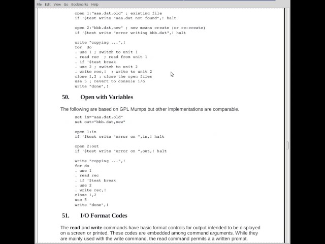 Mumps Programming Language Tutorial Part 10