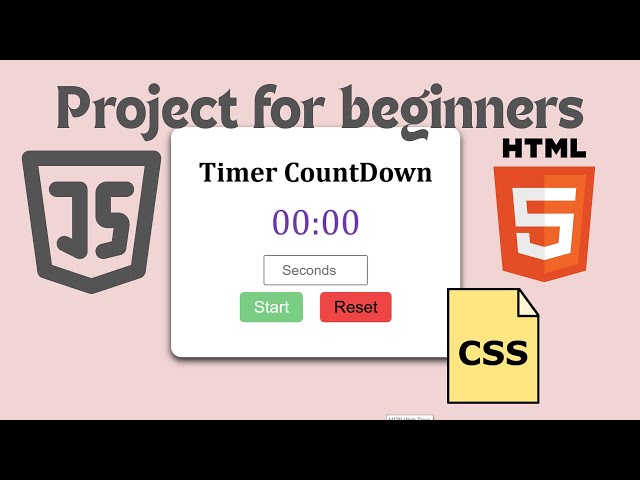 Make This Timer Countdown HTML CSS Javascript || ASMR code || No Talk || Javascrip Proyect