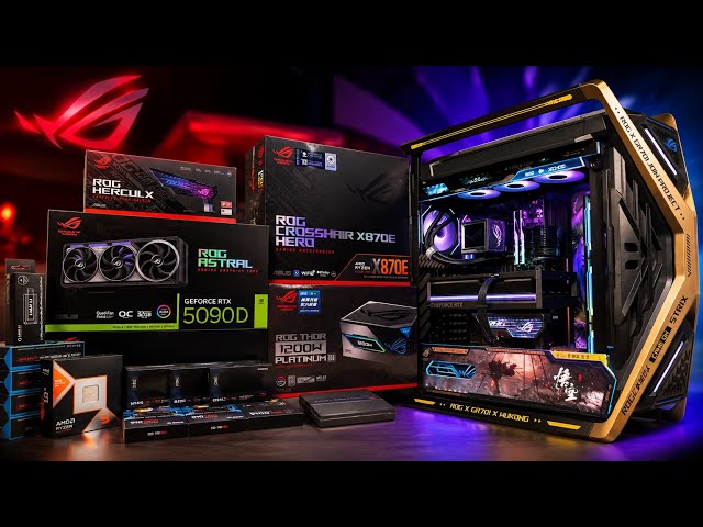DREAM ASUS ROG ASTRAL RTX 5090D GAMING PC BUILD | RYZEN 9 9950X3D | ASUS ROG Hyperion GR701