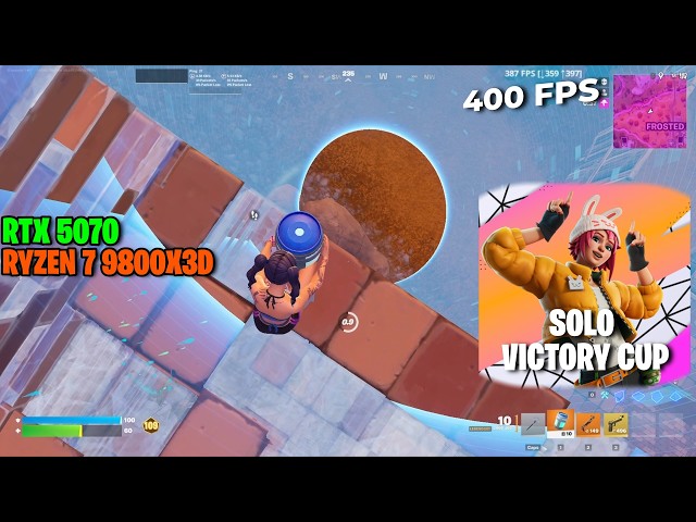 RTX 5070 + Ryzen 7 9800X3D | 400 FPS | Solo Cash cup