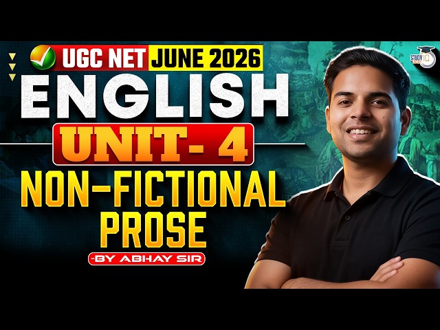 UGC NET JUNE 2026 | UGC NET ENGLISH UNIT 4  Non-Fictional Prose | UGC NET ENGLISH LITERATURE