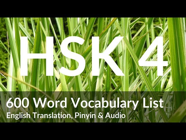 600 HSK 4 Vocabularies with Pinyin, English Translation & Audio