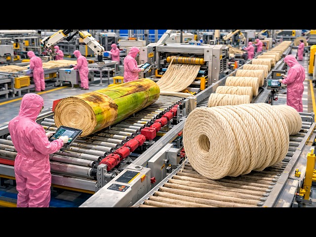 Inside a factory that produces rope from banana fibers in a way you've never seen before.