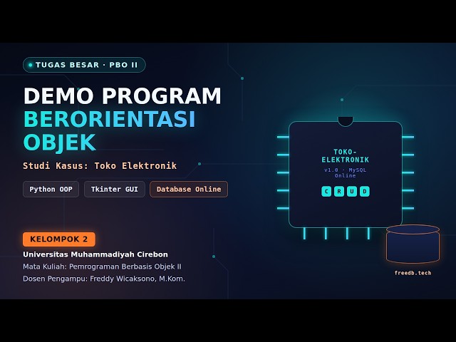 CRUD Toko Elektronik: Presentasi Materi & Demo Program