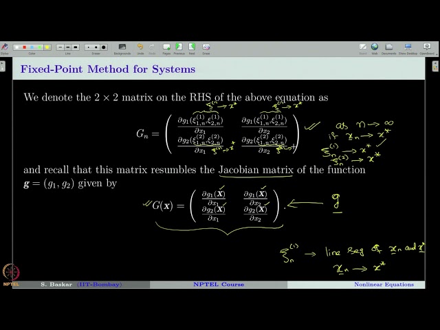 Week 7 : Lecture 36 : Nonlinear Equations: System of Nonlinear Equations