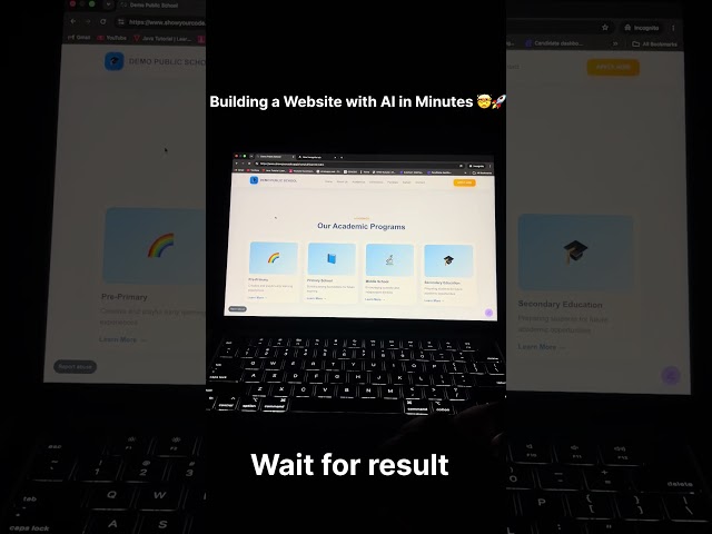 Building a Website with AI in Minutes 🤯🚀 #shorts