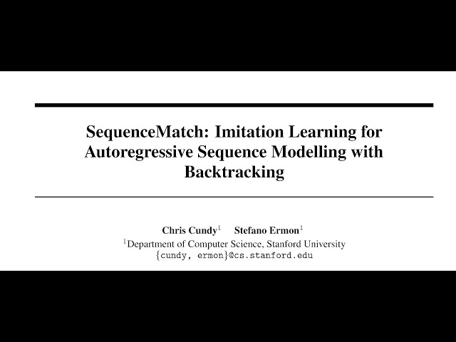 SequenceMatch: Imitation Learning for Autoregressive Sequence Modeling with Backtracking