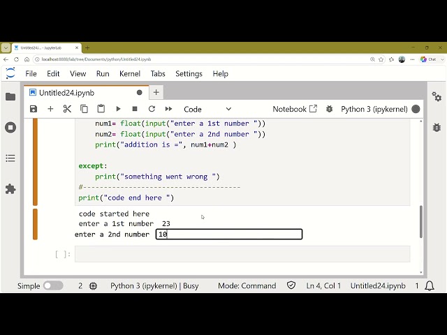 exception handling
