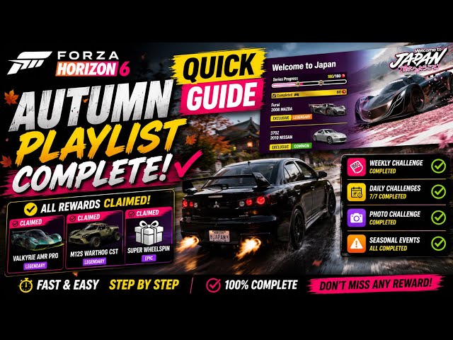 🏆 FASTEST WAY TO COMPLETE THE AUTUMN PLAYLIST IN FH6