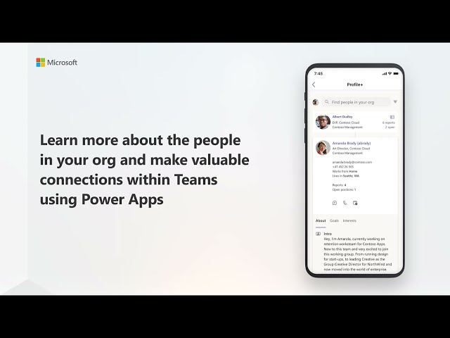 Learn more about the people in your org and make valuable connections with Profile+ app