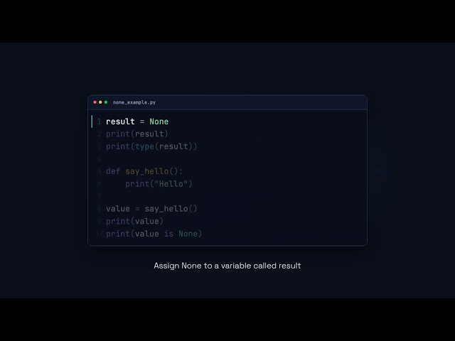 None: the Absence of a Value - Python for Beginners