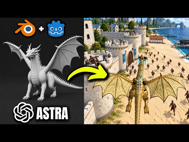SCARY GOOD! GPT 6 Astra Makes 3D Game from Scratch with Blender MCP and Godot MCP