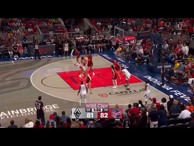 Last 1:32 of OT in Las Vegas Aces vs Indiana Fever