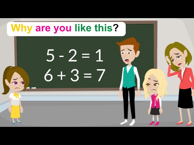 Ella no longer remembers how to do Math - Funny English Animation - Ella English