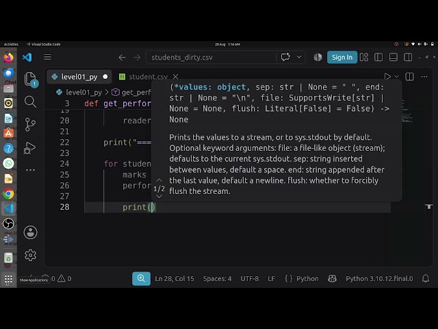 Python CSV File Handling & Student Performance Analysis | AI Engineering Project #3