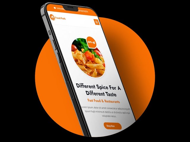 Responsive food Website Design Using HTML CSS And JavaScript
