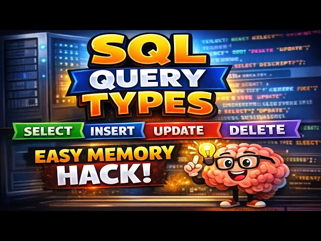 SQL Query Types Explained | DDL, DML, DCL, TCL with Easy Memory Hack