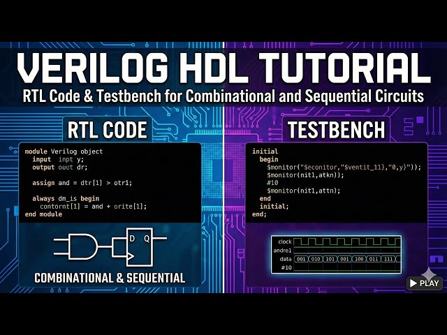 RTL Code & Testbench for Combinational and Sequential Circuits | Verilog HDL Tutorial