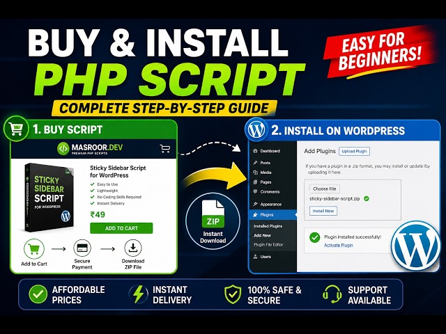 How to Buy PHP Scripts & Install on WordPress | Complete Step-by-Step Guide