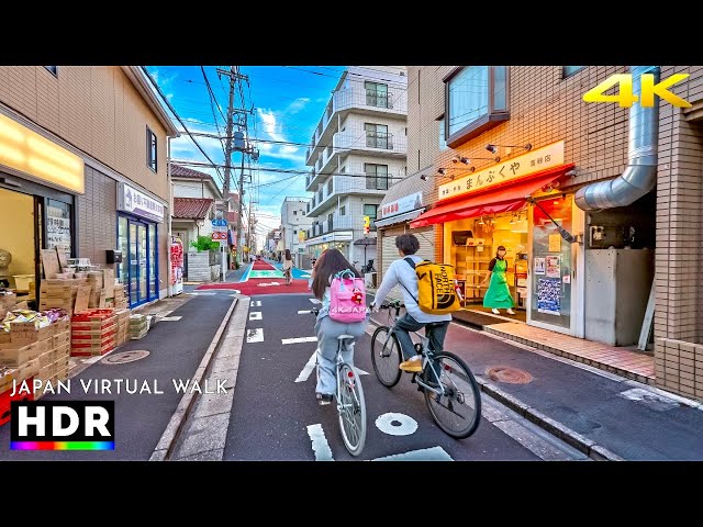 Suburban Tokyo, Day to Night Walk in Shibamata, Japan • 4K HDR