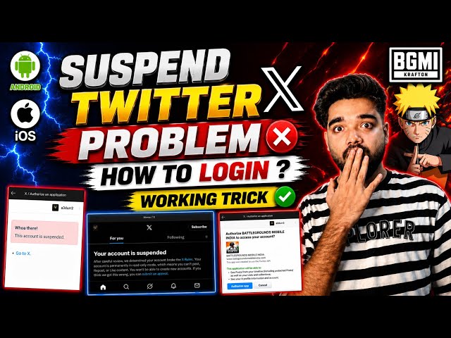 How To Login With A Suspended Twitter Account In BGMI🔥100% Fix For BGMI Twitter Suspended ID Login❤️