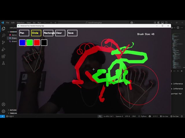 Draw with Your Hands! 🖐️ | AI Gesture Drawing App Using Python, OpenCV & MediaPipe