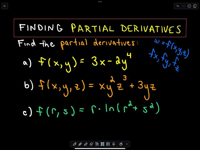 ❖ Finding Partial Derviatives ❖