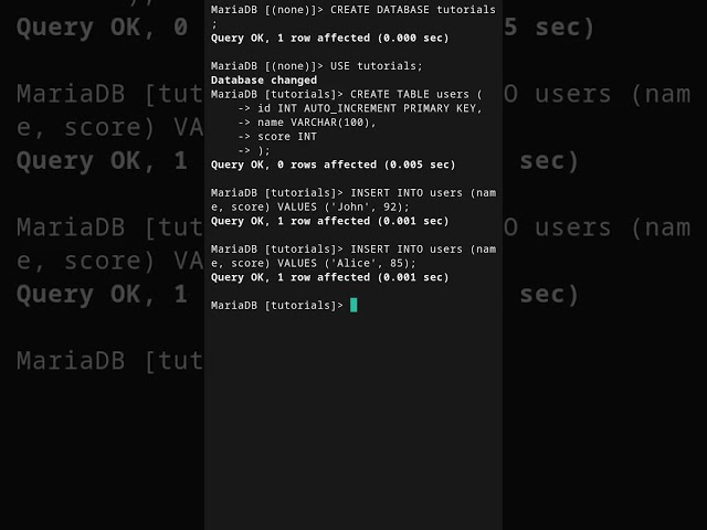 in MySQL #mysql #mariadb #sql #databaseconcepts #coding #programmingStored Function Basics