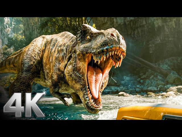 T. Rex Attacks the Raft | Jurassic World Rebirth | CLIP 💥 4K