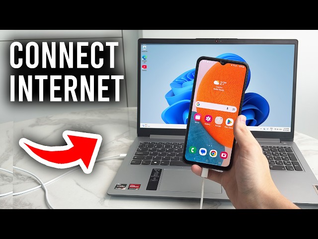 How To Connect Internet From Mobile To Laptop With USB Cable - Tutorial