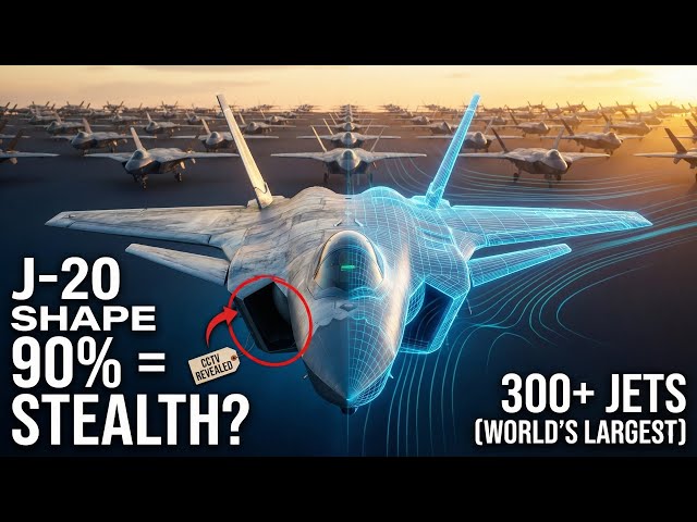 CHINA REVEALED: J-20’s Shape is 90% of its Stealth? + World’s Largest Stealth Fleet! 🇨🇳✈️