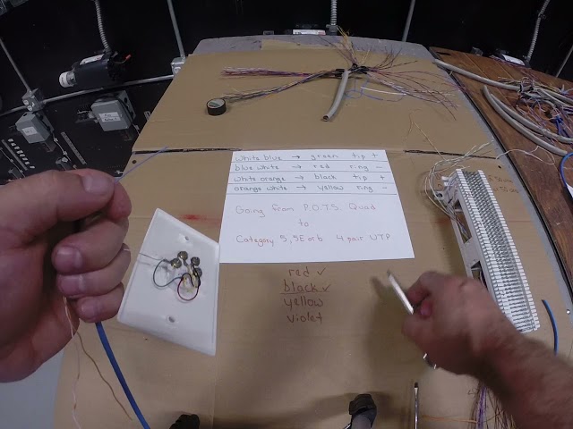 How to color match a POTS cable to a 4 pair UTP for your phone lines by Mr. Stark