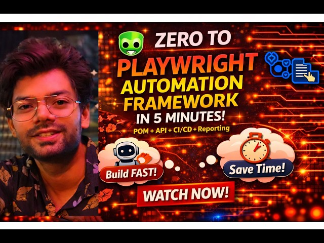 Zero to Playwright Automation Framework in 5 Minutes | AI + POM  + API + CI/CD | QA SDET