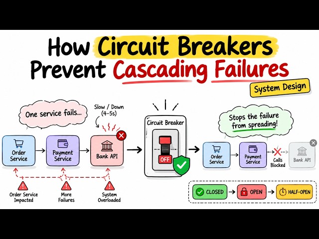 How Circuit Breakers Prevent Cascading Failures | System Design