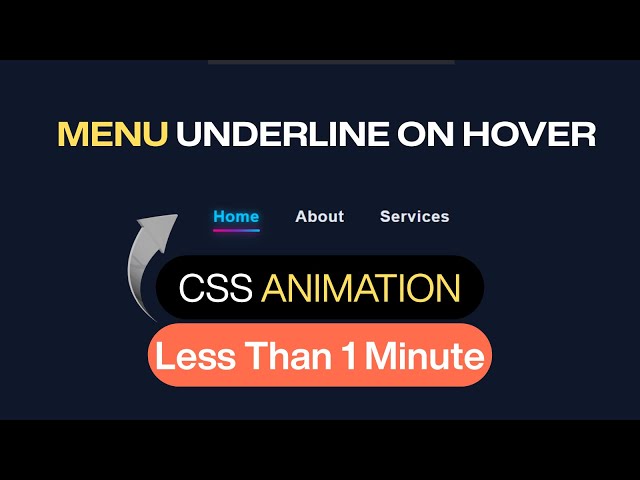 Stylish CSS Underline Link Hover Animation