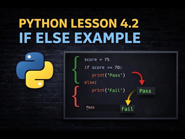 python lesson 4.2 if else example || if elif else switch case(match)