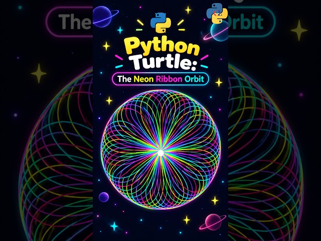 🌌 Python Turtle The Neon Ribbon Orbit