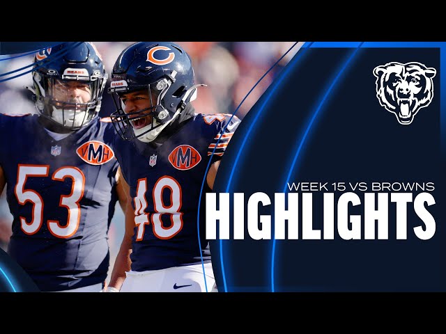 Bears' top plays vs. Browns | Week 15 | HIGHLIGHTS