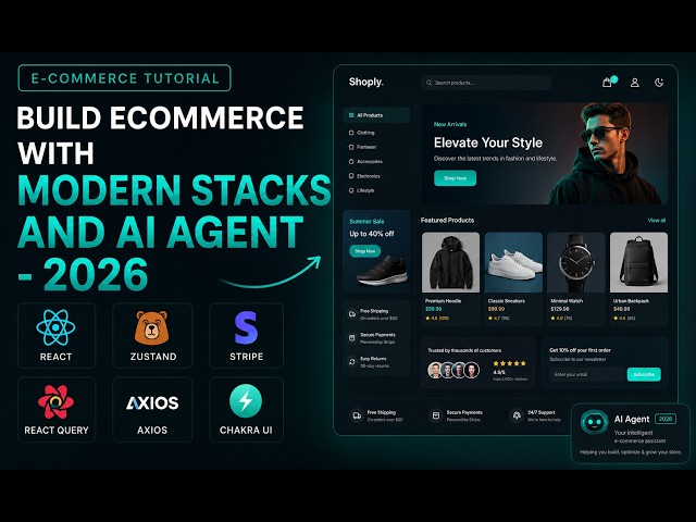 Build Ecommerce Application In React & Modern Stacks with AI Agent - 2026