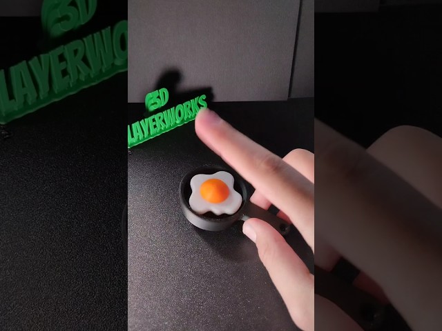3D Printed Fried egg clicker 🍳 #shorts #3dprinting